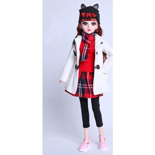 60cm Doll Clothes 22" Doll Clothes Doll Accessories Overalls with Hat 1/3 Bjd Clothes Toys for Girls