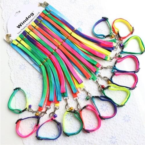 Dog collar dog dog chain colorful nylon traction a collar of many specifications / 1.5-2-2.5 CM * 120 three