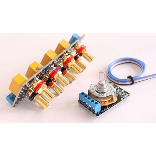 4 Way Input Choose Board / Stereo Audio Selector Switch Board With RCA Socket