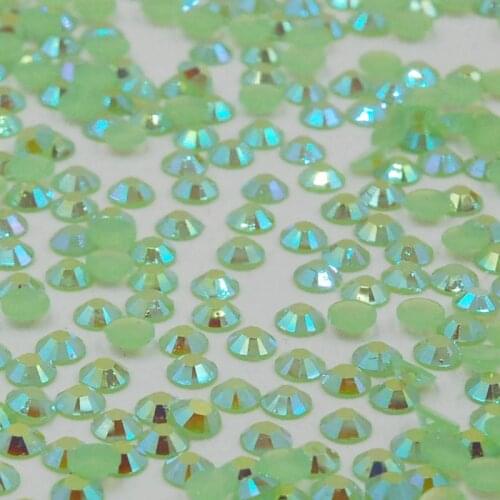 Resin Light Green Jelly AB flatback Rhinestones 2MM 3MM 4MM Shiny gemstones Suitable for Nail Art Design Diy
