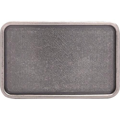 Western Cowboy Cowgirl Rodeo Zinc Alloy Rectangular Belt Buckle Replacement Solid Color Blank Man Belt Buckle