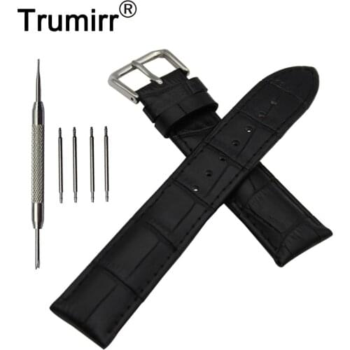 Croco Genuine Leather Watch Band +Tool for Frederique Constant Steel Buckle Strap Wrist Bracelet 12/14/16/18/19/20/21/22/23/24mm