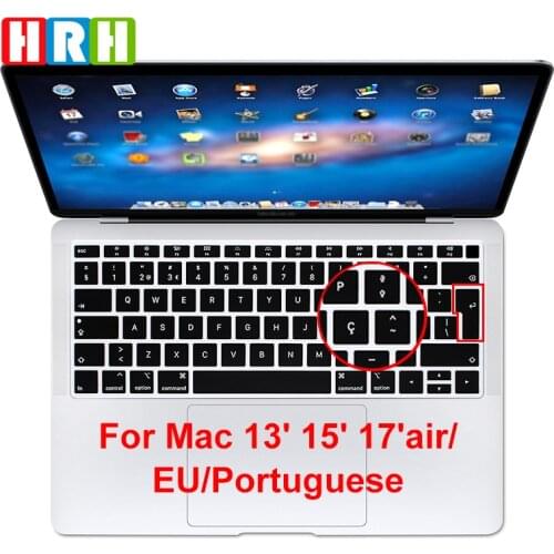 HRH Newest Portuguese Language Silicone Keyboard Skin Cover for MacBook Air 13 A1932 2018 Release