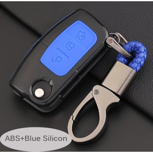 3 Buttons Folding Silicone+ABS Car Fob Key Case bag For Ford Focus 2 Ecosport Kuga Escape C Max Ka nice touch Holder Protector