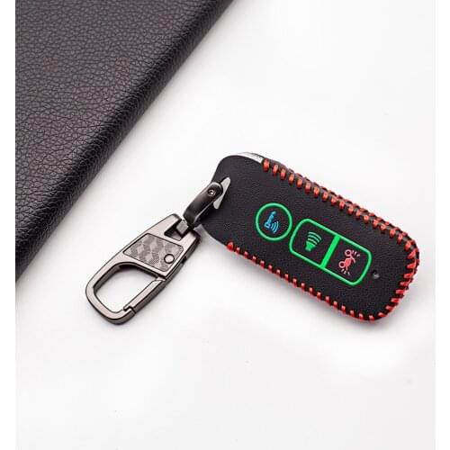 Luminous Soft Texture Leather Key Cover Case for Honda 2016-2020 PCX 125 150 Motorcycle 3 buttons moto key protect set