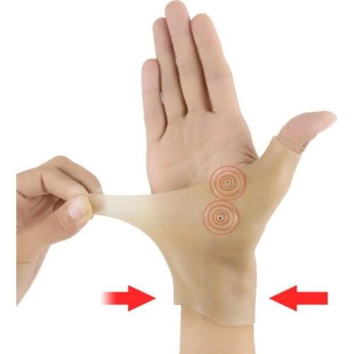Hot Therapy Magnetic Support Gloves Wrist Hand Thumb Silicone Gel Arthritis Pressure Corrector Massage Pain Relief Gloves
