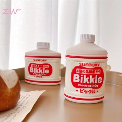 Japanese bikkle drink silicone case for airpods 1 2 pro cases wireless bluetooth headset protective cover case