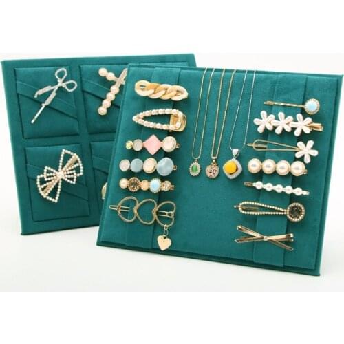 Hairpin Brooch Display Stand Retro Simple Jewelry Storage Hair Accessories Headdress Hairpin Suede Stall Display Board