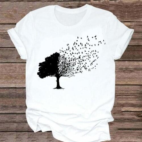 Women Watercolor Printing 90s Style Short Sleeve Fashion 2021 90s Graphic Clothes Tshirt Top Lady Print T Female Tee T-Shirt