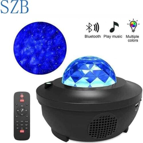 Star Night USB LED Light Music Starry Water Wave LED Projector Light Bluetooth Projector Sound-Activated Projector SZB-NL888