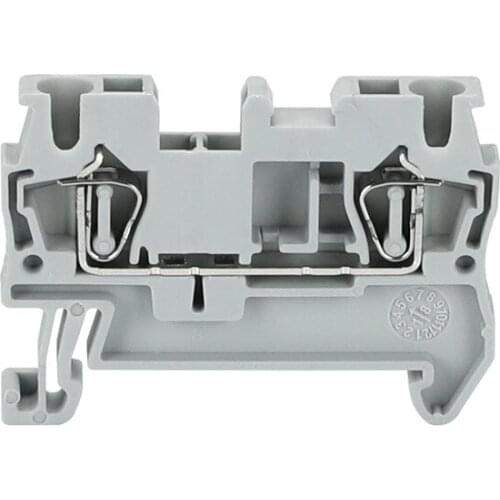 10pcs Din Rail Terminal Block ST-2.5 Return Pull Type Spring Connection Connector Screwless Copper Wire Conductor