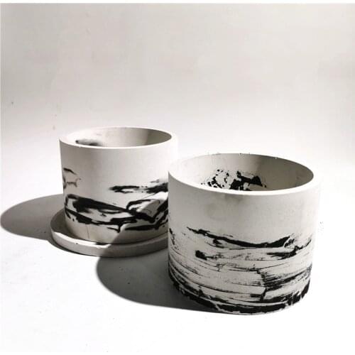 15cm Large Round Square Pot Molds Concrete Planter Molds Silicone Flower Pot Molds Plant Planting Molds Terrazzo Pot Mold