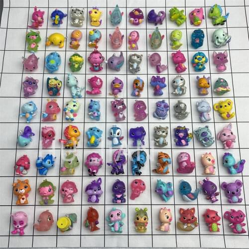 20/30/40 Pcs/lot Cartoon Animals Egg Dolls Fly Horse Fish Hatching Magic Miniature Action Figures Mini Pet Shop Dolls Kids Toys
