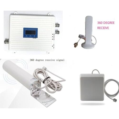 2G3G4G Mobile Signal Booster GSM WCDMA DCS 4G LTE Celluar Amplifier Tri Band 900 1800 2100 Repeater with Omni ANTENNA