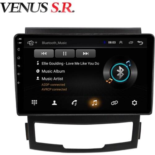 VenusSR Android 8.1 2.5D car dvd for SsangYong Korando 2011-2013 multimedia headunit GPS Radio stereo gps navigation