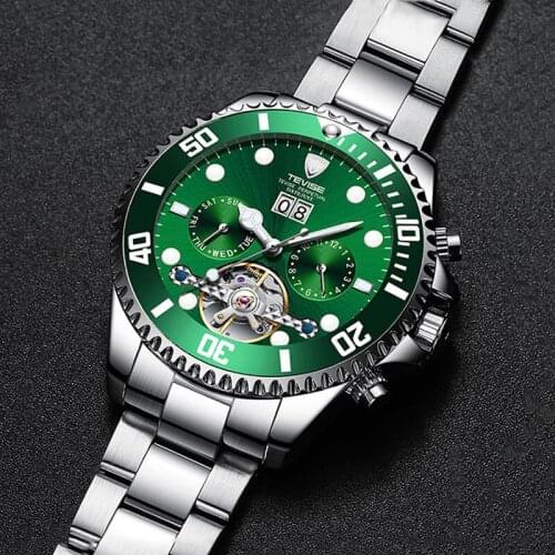 Mens Watches Top Brand Luxury TEVISE Men Military Sport Wristwatch Automatic Mechanical Tourbillon Watch relogio masculino NEW