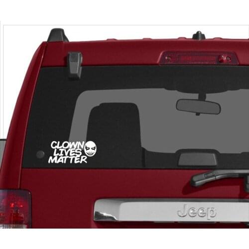 Black/Sliver Clown Lives Matter Vinyl Decal Waterproof decals Car Styling Accessories Vinyl Window Decor Removable S835