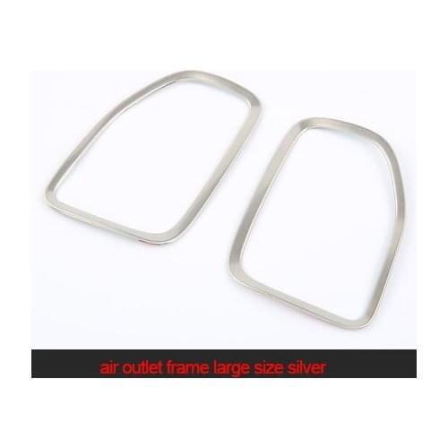For OUTLANDER EX 2013-2019 ABS chrome matte silver air outlet frame large size 2pcs