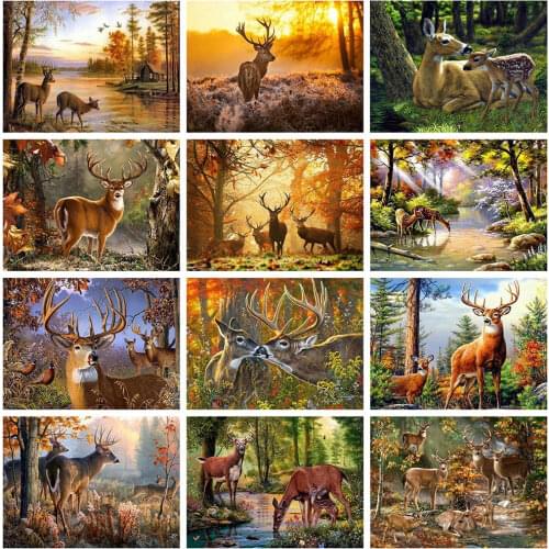 Evershine 5D Diamond Embroidery Deer Full Square Diamond Painting Animals Cross Stitch Mosaic Full Layout Crafts Home Decoration