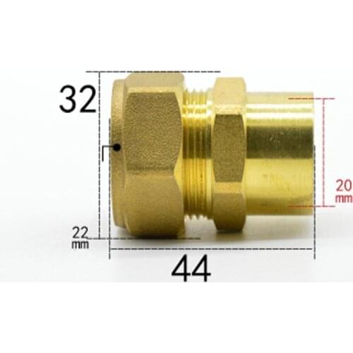 Fit Tube OD 22mm x 1/2" BSP Female Brass Compression Fitting Union Connector Water Gas Fuel