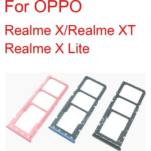 SIM Card Socket For Realme X XT X Lite Sim Card Tray Reader Holder Slot Replacement Parts