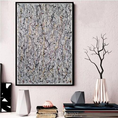Hand Painted Jackson Pollock Abstract Oil Painting Poster Wall Art Wall Picture Oil Canvas Painting for Room Home Decor