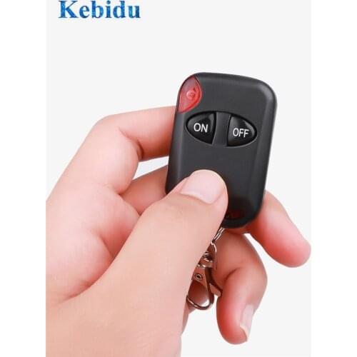 KEBIDU Remote Control 433MHz 2 Button For Gate Garage Door Keychain Duplicator 2 Keys RF Wireless Remote Controller Universal