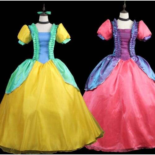 Movie Cinderella Cosplay Sister Drizella Anastasia Costume Adult Women Elegant Princess Dress Fancy Halloween Ball Gown