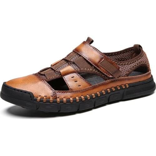 Мужские кожаные сандали LEOSOXS China At AliExpress