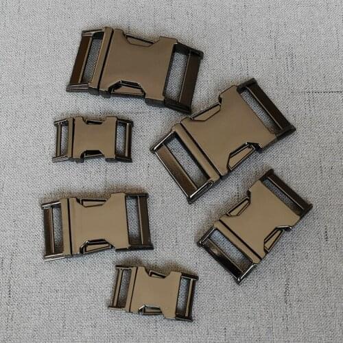 100 Pcs/Lot 15mm 20mm 25mm Metal Buckle Side Release Curved Buckle For Bag DIY Dog Collar Bracelet Trinket Bracelet Accessories