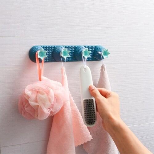 New wall hook no punch multi function kitchen bathroom wall storage rack living room bedroom door storage hook