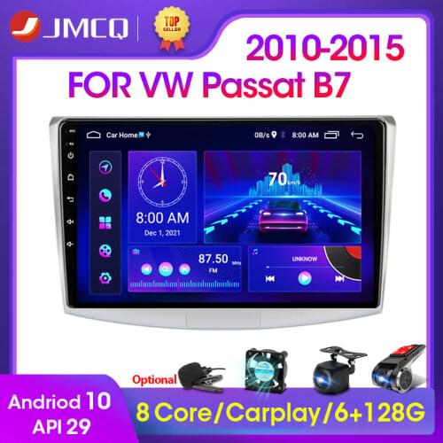 JMCQ 10" 2G+32G Android 8.1 4G NET RDS Car Radio Multimedia Video Player For VW Volkswagen Passat B7 B6 2010-2015 Magotan CC DSP