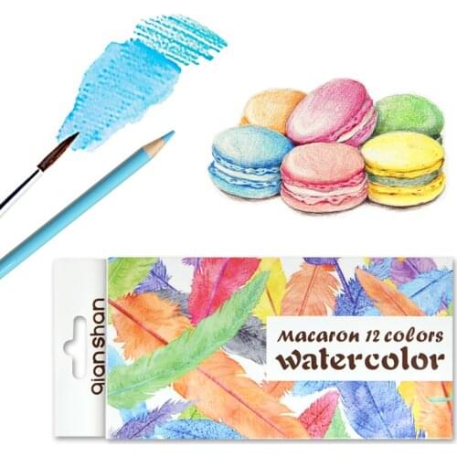 Color Pencils Set Watercolor Painting 12colors Macarons Lead Water-soluble Colored Pastel Drawing Pencils Coloring Graffiti