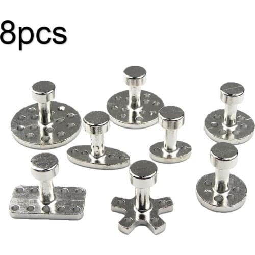 8pcs/lot Metal Puller Tabs Pad Aluminum Glue Dent Paintless Repair Hail Removal Kits