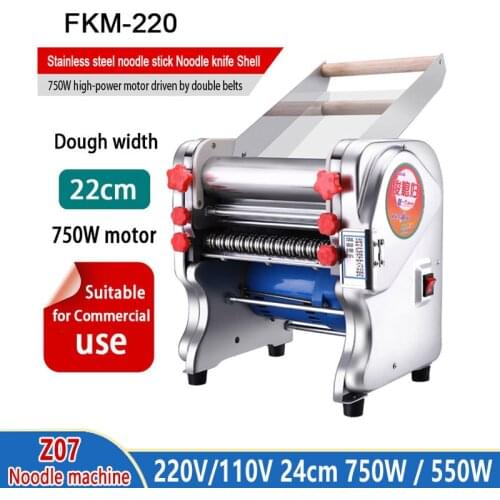 220V/110V Stainless Steel Electric Noodle Machine Desktop Kneading Machine Noodle Dumpling Machine Pressing Roller
