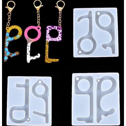 New Silicone Mold Resin Decoration DIY Keychain Press Elevator Door Opener Epoxy Resin Mold
