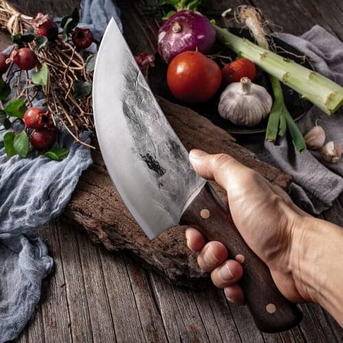 EVERRICH 6.5 "Chinese Style Bone Cutter Sharp Chicken Wings Wood Butchers Knife Hand Formed Household Kitchen Knife Slicer