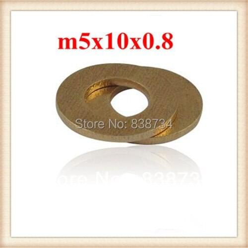 100pcs m5x10x0.8 brass plain washer flat washer