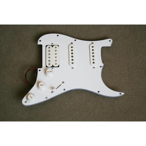 Suitable for RAINBOW White Electric Guitar Single Single Double Electric Guitar Pickup Guard Board Circuit Assembly Complete Set