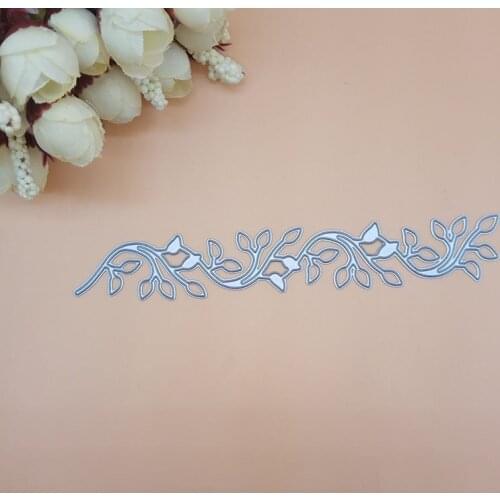 Flower Leaves Leaf border Edge Cutting Dies Cutter Knife mold Scrapbooking Dies Metal Stamps and die for Card Making DIY