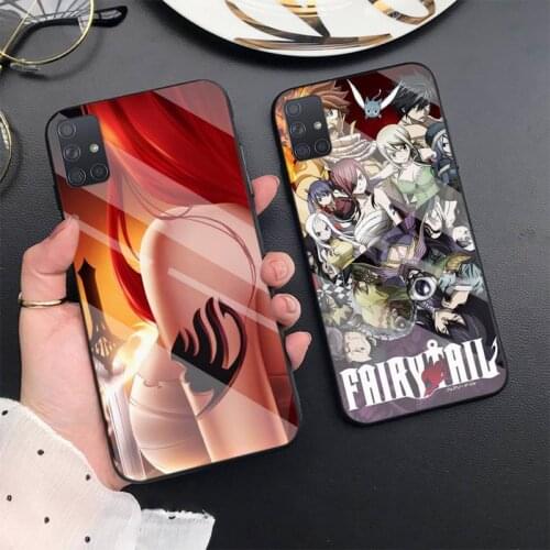 Fairy Tail Sign Anime Silicone Phone Case For Samsung S6 7edge 8 9 10e 20plus S20 Ultra Note8 9 10pro A72018 Tempered Glass
