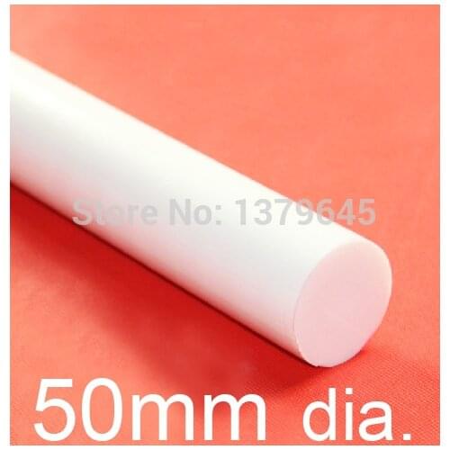 50mm diameter 10cm length PTFE Rod ETFE PTEE Wand polytef polytetrafluoroethylene TFE ETFE tetrafluoroethylene bar