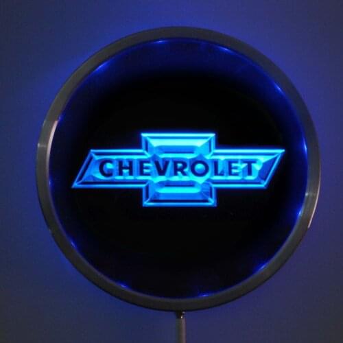 Rs-d0033 CHEVROLET LED Neon Light Round Signss 25cm/ 10 Inch - Bar Signs with RGB Multi-Color Remote Wireless Control Function