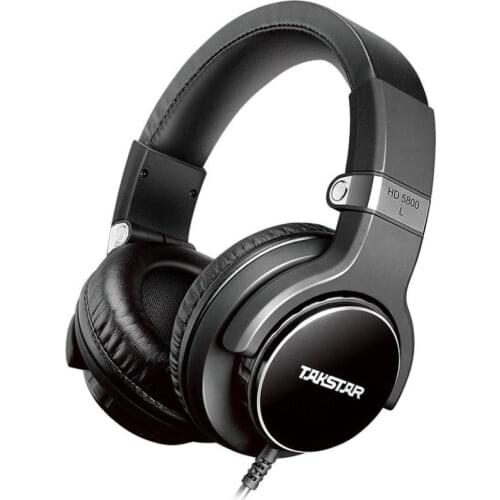 Takstar HD 5800 Stereo Monitor Headphone 50mm Driver Diameter with Control Button/ Microphone convenient carry