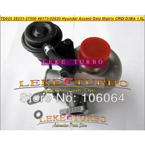 Turbocharger TD025 28231-27500 49173-02610 Turbo For HYUNDAI Accent Matrix Getz For KIA Cerato Rio 2001-2005 1.5L D3EA 1.5 CRDi