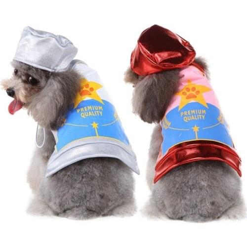 Halloween Dog Costume Funny Dog Cans Cosplay Clothes Pet Cat Coat Jacket For Halloween Christmas Party Dress Up Outfit