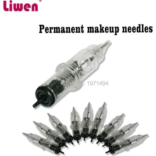 Big discoun 100pcs 1RL permanent makeup needles round liner needle for digital eyebrow lips liner body tattoo machine use