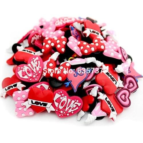 1000pcs/lot Heart PVC shoe charms ,shoe accessories, shoe decoration fit Clog for children gift