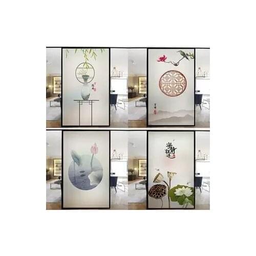 20Style Modern Wall Sticker Bathroom Living Room Window Glass Opaque Frosted Glass Film Tile Stickers Kitchen Vinyl Wall Decals