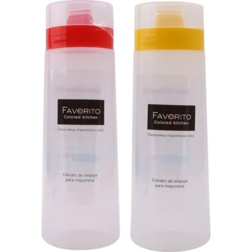 300ml Plastic Spice Squeeze Bottle Sauce Vinegar Oil Salad Ketchup Mustard Dressing Bottle Kitchen Accessories 4 Holes